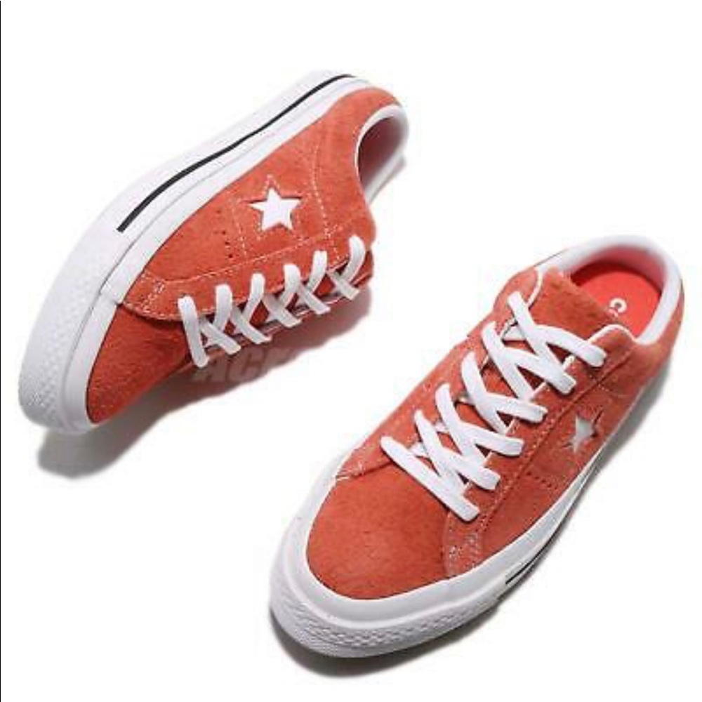 Converse One Star Mule Rush Coral Black Slip On
